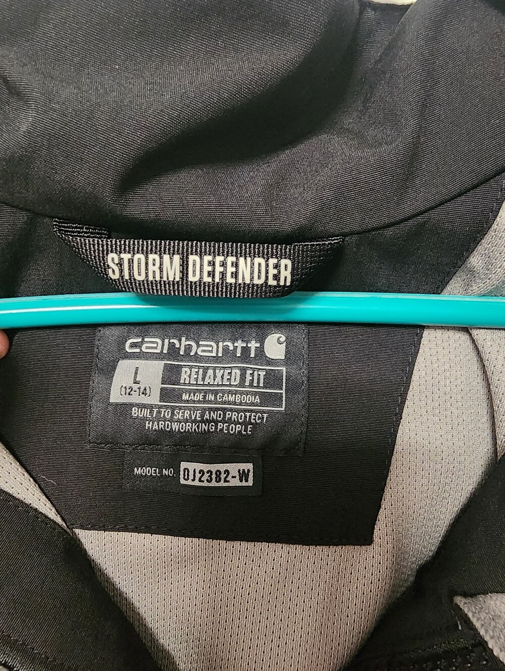Carhartt Women's Black Storm Defender Hooded Jacket - Picture 5 of 7